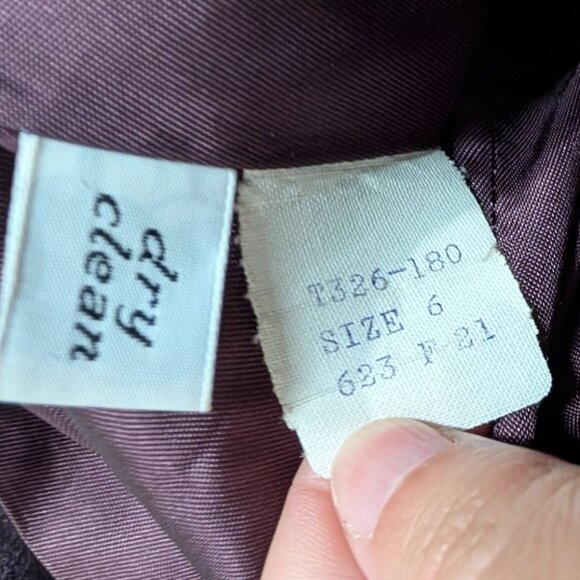 Vintage Pendleton Wool Cardigan Womens Size 6 Purple Lined Button Front Jacket - Picture 6 of 11